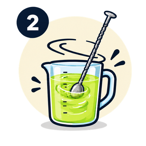 Juice being mixed in a jug
